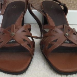 Brown Heeled Sandals